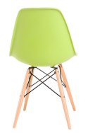 Krzesło P016W PP zielone, drewniane nogi