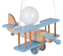 Lampa wisząca Samolot mały błękitno-naturalny Hellux