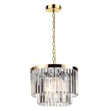 Light Prestige Lampa wisząca Vetro 5 antyczne złoto 5xE14