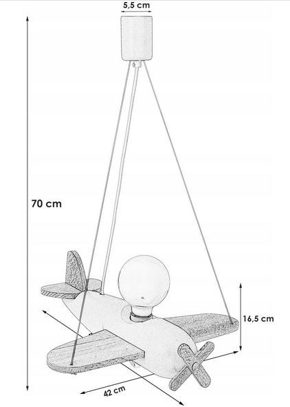 Lampa wisząca Clipper naturalno-błękitny Hellux