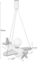 Lampa wisząca Clipper zielono-błękitny Hellux