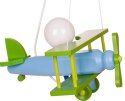 Lampa wisząca Samolot mały zielono-błękitny Hellux