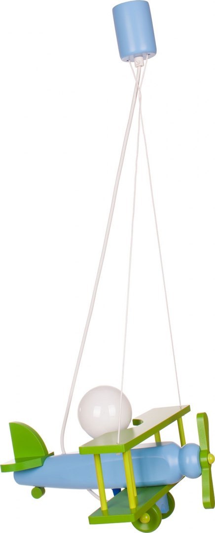 Lampa wisząca Samolot mały zielono-błękitny Hellux