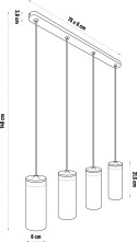 Lampa wisząca BARREL-4 Hellux
