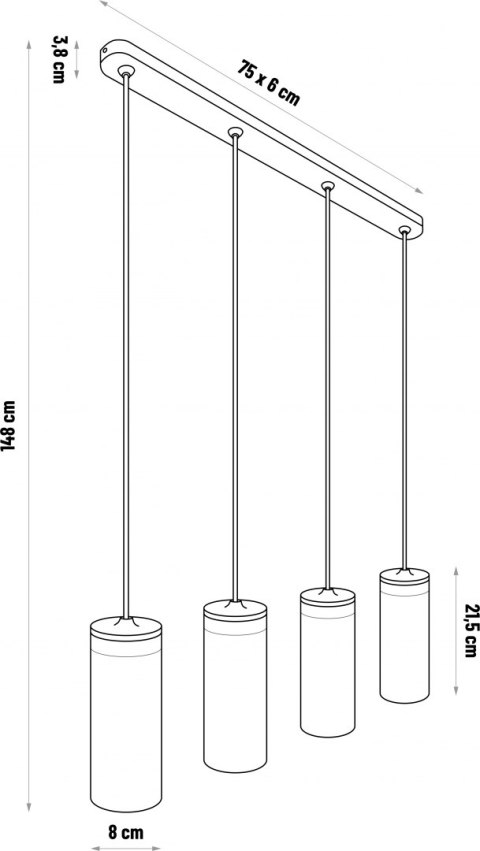 Lampa wisząca BARREL-4 Hellux