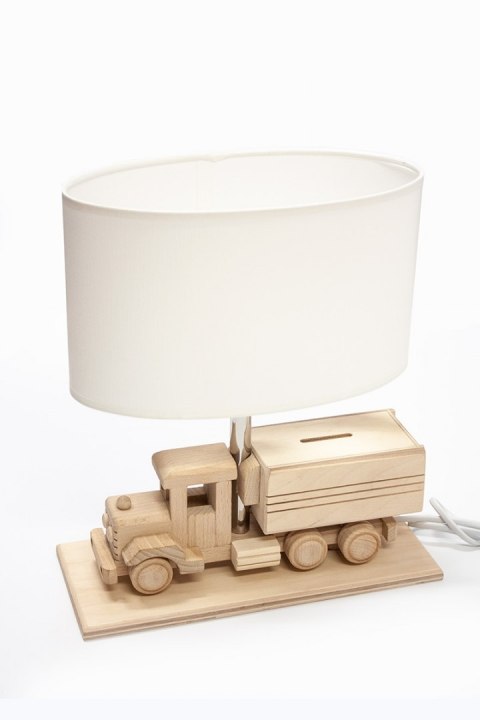 Lampa stołowa Ciężarówka - Skarbonka - biała Hellux
