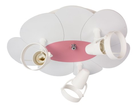 Lampa sufitowa plafon Płatek biało-różowy Hellux