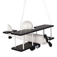 Lampa wisząca Samolot duży czarno-biały Hellux