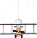 Lampa wisząca Samolot duży czarno-naturalny Hellux