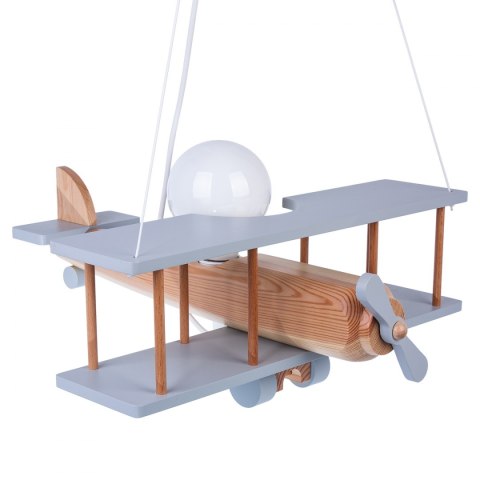 Lampa wisząca Samolot duży szaro-naturalny Hellux