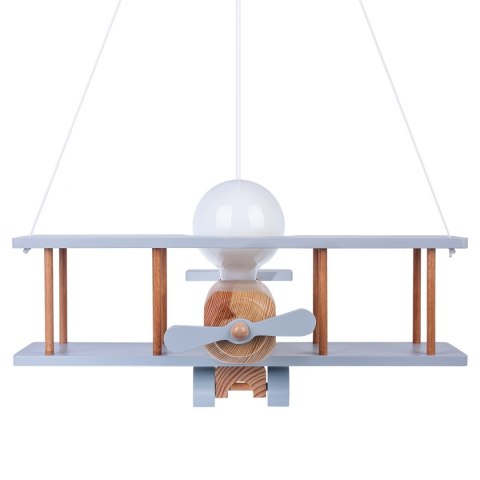 Lampa wisząca Samolot duży szaro-naturalny Hellux