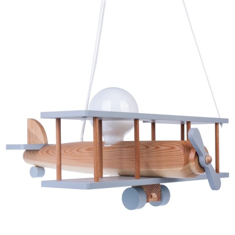 Lampa wisząca Samolot duży szaro-naturalny Hellux