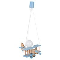 Lampa wisząca Samolot mały błękitno-naturalny Hellux