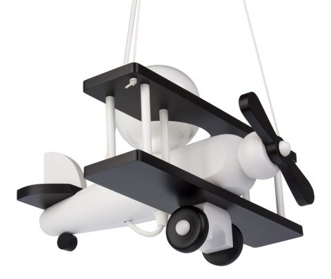 Lampa wisząca Samolot mały czarno-biały Hellux