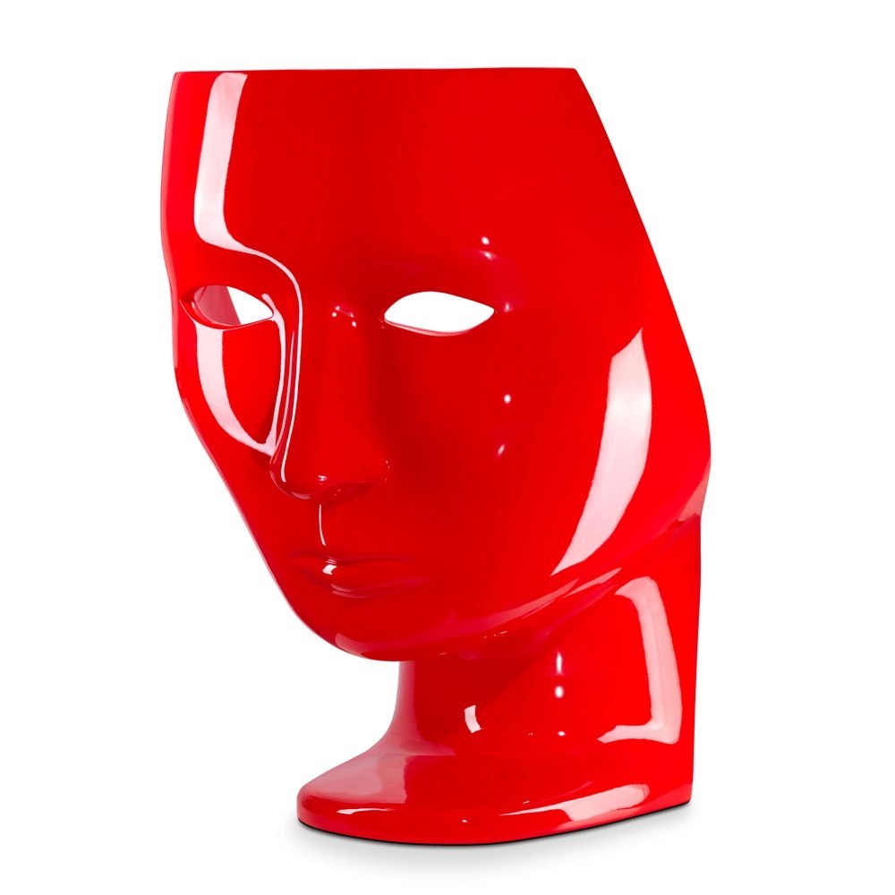 Fotel Face twarz maska Czerwony połysk Inspirowany fotel Nemo
