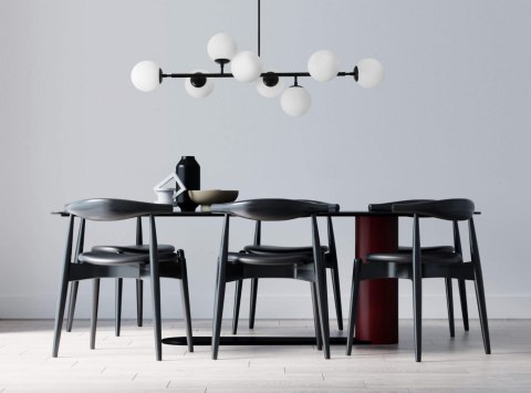 Light Prestige Lampa wisząca Dorado czarna 4xG9