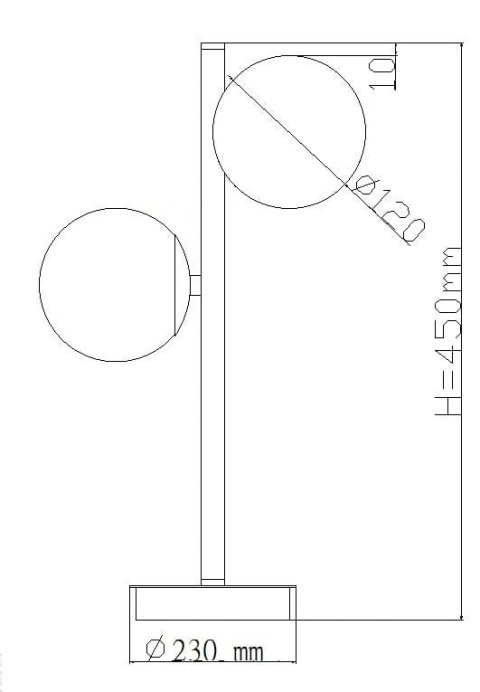 Light Prestige Lampa stołowa Dorado czarna 2xG9