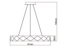 Light Prestige Lampa wisząca Reus różowe złoto LED 4000K