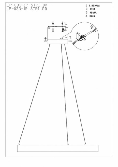 Light Prestige Lampa wisząca Midway Triangle czarna LED 3000K