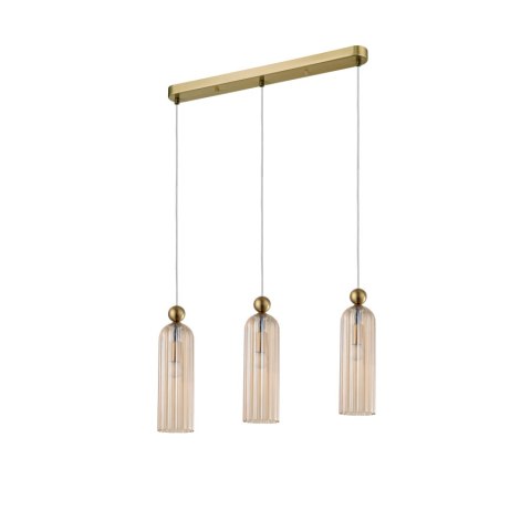 Light Prestige Lampa wisząca Piega 3 amber 3xE14