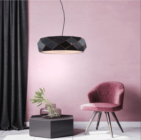 Light Prestige Lampa wisząca Reus czarna 3xE27