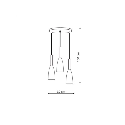 Light Prestige Lampa wisząca Solin 3 biała 3xE27
