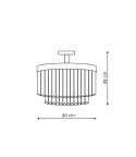 Light Prestige Plafon Vetro 4 srebrny 4xE14
