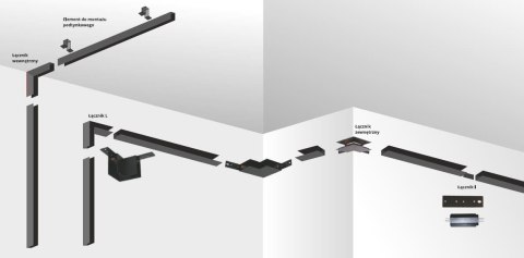 Light Prestige Reflektor do oświetlenia szynowego Magnetic Bilbao czarny LED 3000K