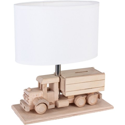Lampa stołowa Ciężarówka - Skarbonka - biała Hellux