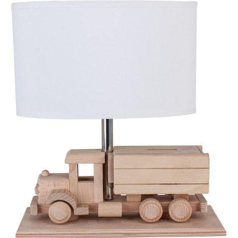 Lampa stołowa Ciężarówka - Skarbonka - biała Hellux