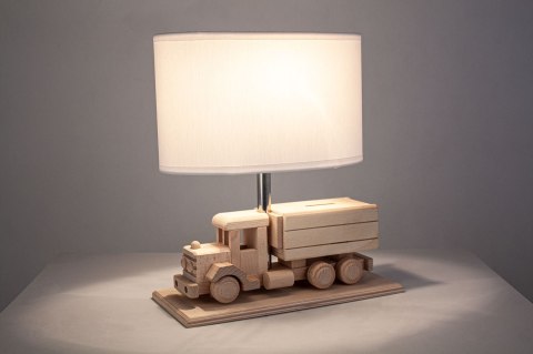 Lampa stołowa Ciężarówka - Skarbonka - biała Hellux