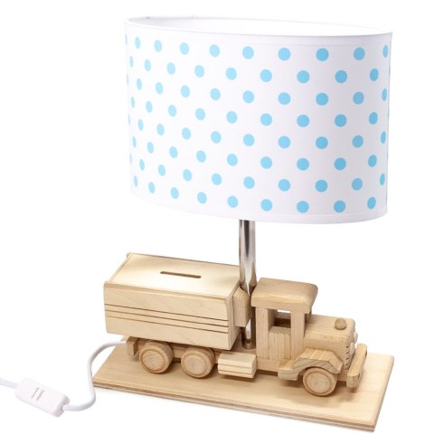 Lampa stołowa Ciężarówka - Skarbonka - kropki Hellux