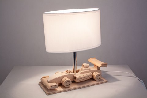 Lampa stołowa Wyścigówka biała Hellux