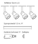 Light Prestige Zestaw oświetlenia szynowego Storm SET biały 4xGU10