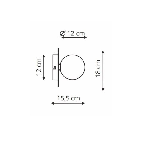 Light Prestige Kinkiet Roma czarny 1xG9