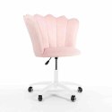 Krzesło obrotowe PRINCESSA różowy, noga biała