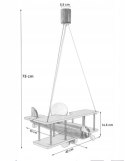 Lampa wisząca Samolot duży niebiesko-czarno-czerwony Hellux
