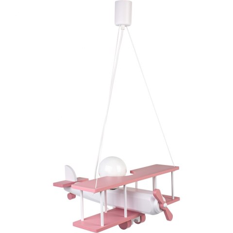 Lampa wisząca Samolot duży różowo-biały Hellux