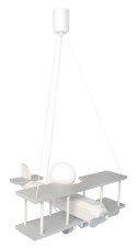 Lampa wisząca Samolot duży szaro-biały Hellux