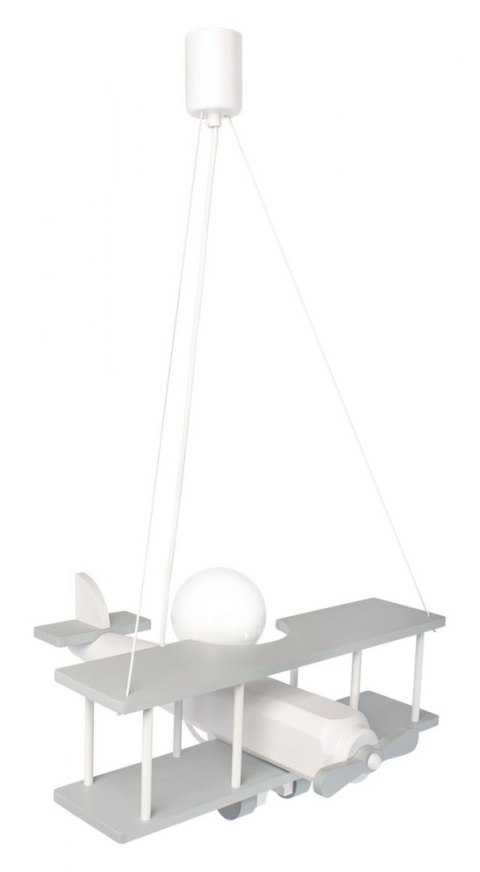 Lampa wisząca Samolot duży szaro-biały Hellux