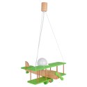 Lampa wisząca Samolot duży zielono-naturalny Hellux