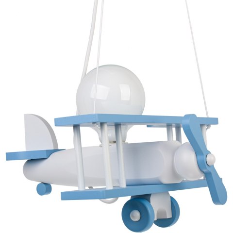 Lampa wisząca Samolot mały błękitno-biały Hellux