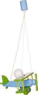 Lampa wisząca Samolot mały zielono-błękitny Hellux