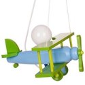 Lampa wisząca Samolot mały zielono-błękitny Hellux