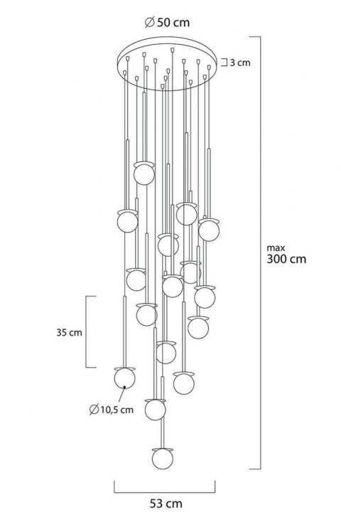 Lampa wisząca CANNON DISC 16 miedziana