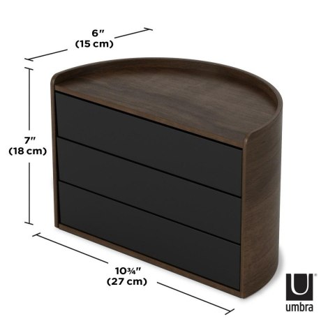 UMBRA pojmenik na biżuterię MOONA czarny orzech