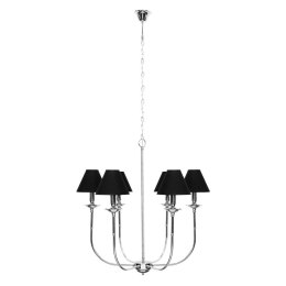 Light Prestige Lampa wisząca Glamour srebrno - czarna 6xE14