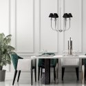 Light Prestige Lampa wisząca Glamour srebrno - czarna 6xE14