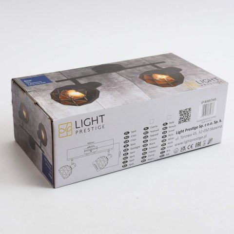 Light Prestige Spot Reus czarny 2xE14