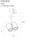 LAMPA SZYNOWA OTIUM II MAX GU10 CZARNA